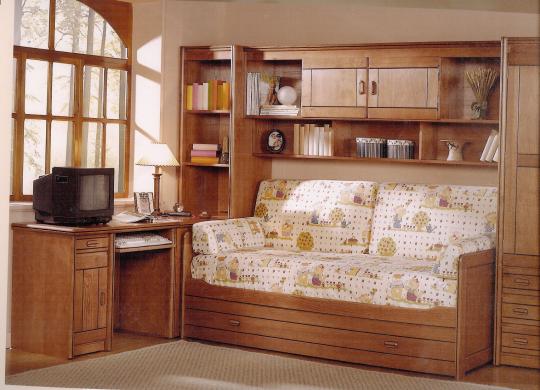 Habitacion juvenil a medida madera maziza