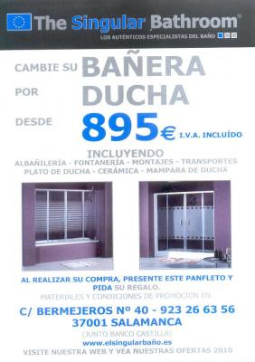 PROMOCION OFERTA BAÑERA POR DUCHA