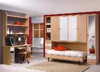 CAMA HORIZONTAL CON LIBRERIA