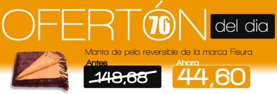 70% de descuento en manta reversible