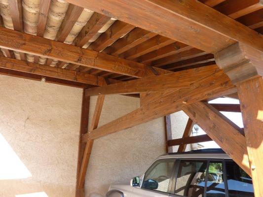 pergola de madera rustica