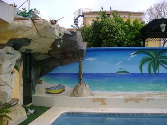 pared piscina chalet