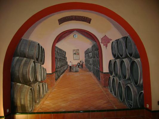 pintura pared meson