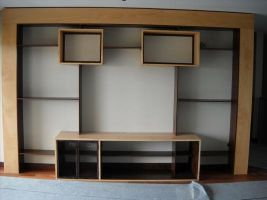 MUEBLE SALON MADERA Y ACERO CORTEN