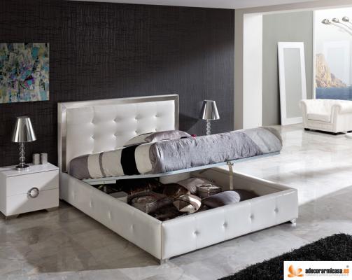 Cama coco abatible en color blanco