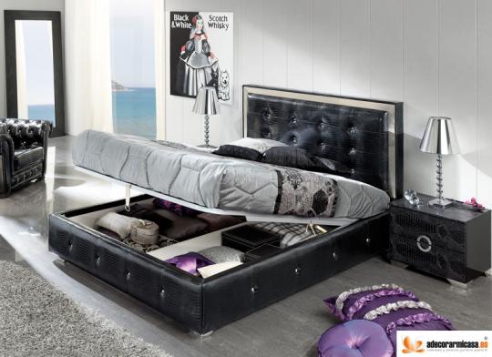 Cama coco abatible en color negro