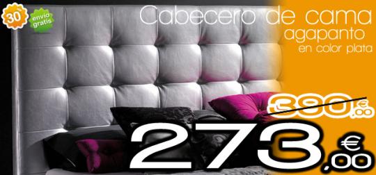 Cabecero de cama agapanto en color plata