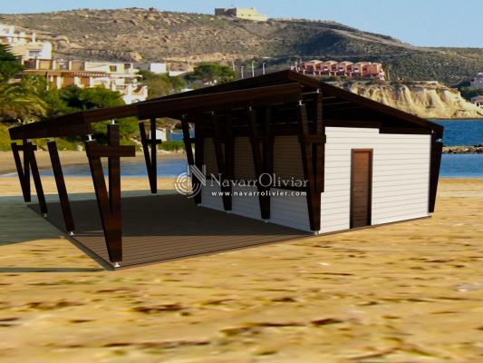 chiringuito madera economico malaga