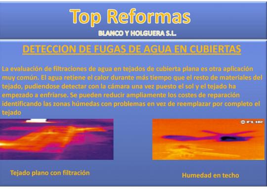 Fugas en cubiertas , detectada con la última tecnologíatecnología.