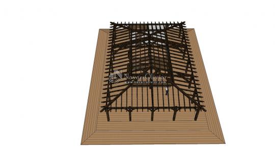 Estructura de chiringuito de madera