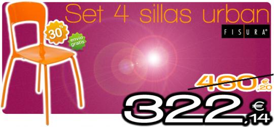 Set 4 sillas urban fisura en el ofertón del dia