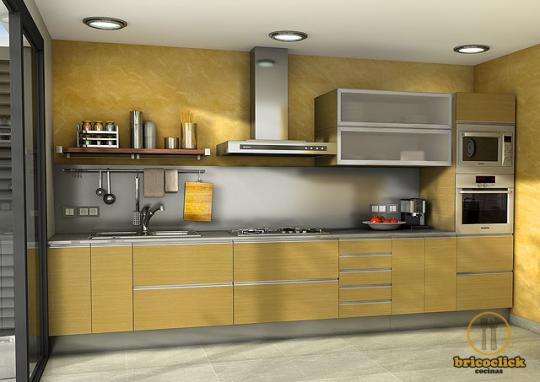 Cocina de chapa de madera con uñero de aluminio