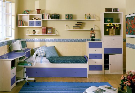 Dormitorio juvenil DKP y  azul
