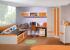 dormitorio juvenil pino dkp y mandarina