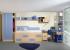 dormitorio juvenil haya natural y azul