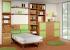dormitorio juvenil haya y verde 