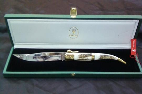 NAVAJAS MUELA REPLICAS DEL SIGLO XVIII ASTA DE CIERVO VARIOS MODELOS,Y TAMAÑOS.