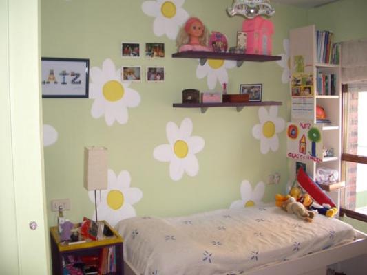 pintura mural para habitación infantil