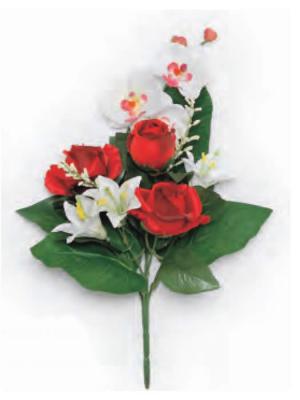 Ramos artificiales de calidad.RAMO PEQUEÑO FLOR ARTIFICIAL ORQUIDEAS Y ROSAS oasisdecor.com