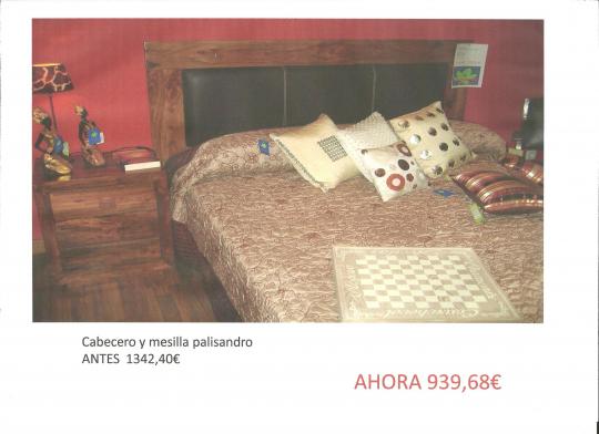 Liquidacion cabecero y mesilla palisandro