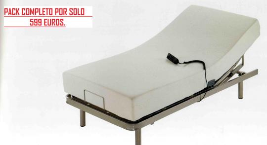 PACK SOMIER ELECTRICO COMPLETO 90 X 190