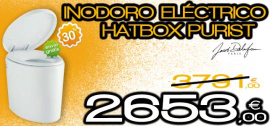 Inodoro eléctrico hatbox purist de Jacob Delafon
