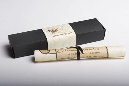 Invitación de boda pergamino pirata