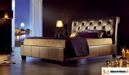 Cama ópera de color oro