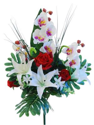 Ramos artificiales para bucaros. RAMO ARTIFICIAL ROSAS LILIUM Y ORQUIDEAS oasisdecor.com