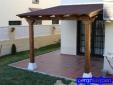porche de madera ( suministrado en kit )3,5x3+vuelos con cubierta de tegola