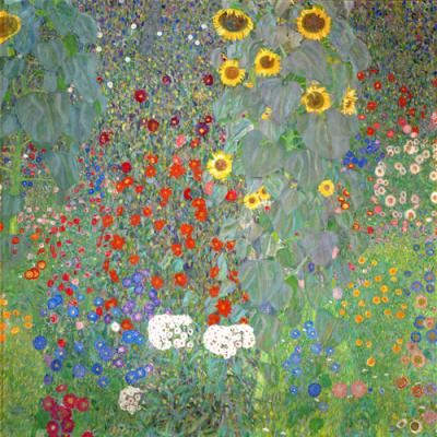 Jardín con girasoles, Klimt