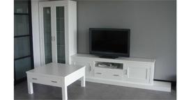 mueble salon en pino macizo color crudo