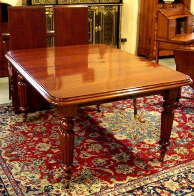 MESA COMEDOR VICTORIANA CAOBA MACIZA