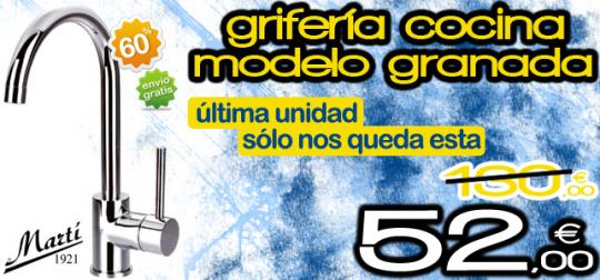 Grifería de cocina con un 60% de descuento