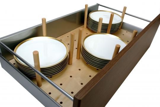 Portaplatos macizo de haya