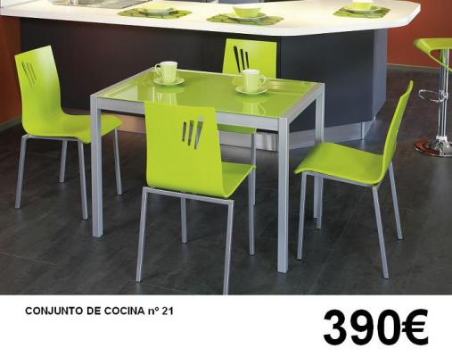 Conjunto Mesa y 4 sillas Cocina 