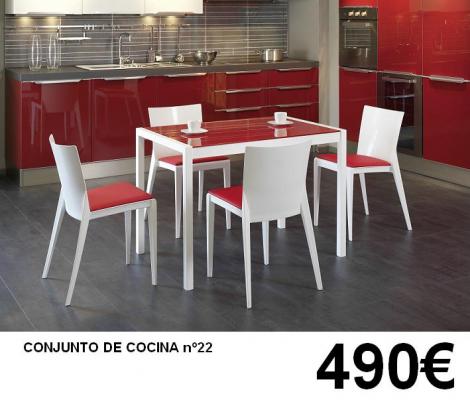 Conjunto Mesa y 4 sillas Cocina