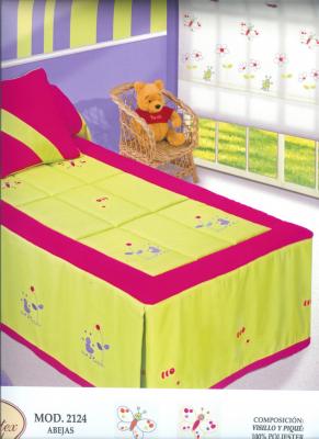 Cortina Juvenil enrollable con colcha tipo ingles fantasias
