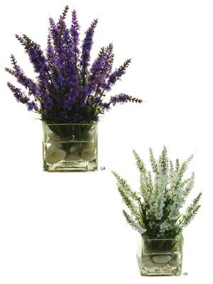 Lavanda artificial de calidad. CENTRO LAVANDA ARTIFICIAL CON AGUA SIMULADA PEQUEÑO oasisdecor.com