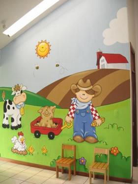 PINTURA NIÑOS PARED MADRID