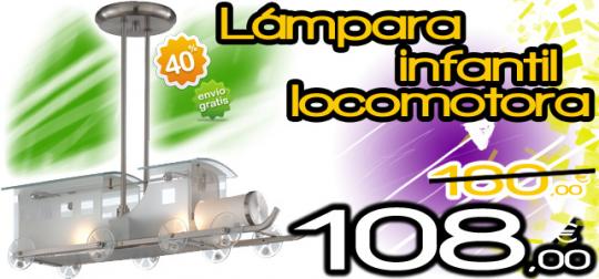 Lámpara infantil locomotora con un 40% de descuento