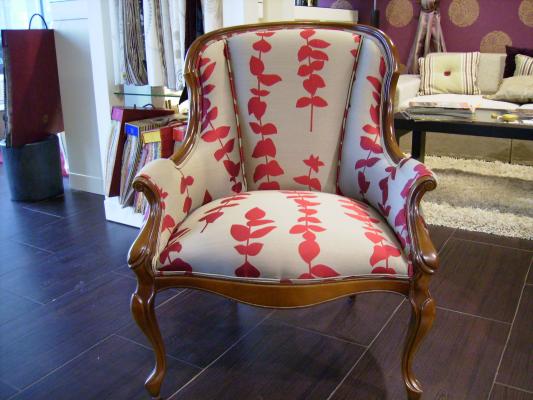 Sillon Luis XV tejido Romo
