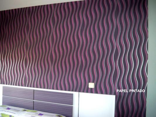 Papel pintado en habitación