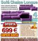 Sofa Chaise Longue KARONTE 4 plazas