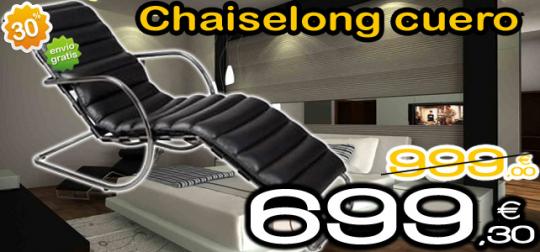 Chaiselong de cuero con un 30% de descuento