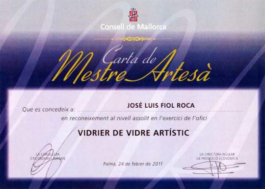 Carta de maestro artesano