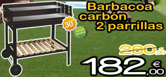 Barbacoa dos parrillas con un 30% de descuento
