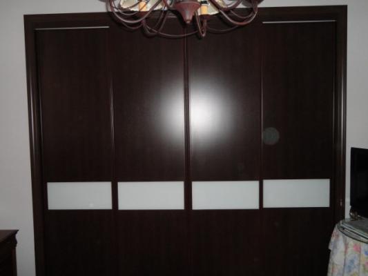 4 puertas correderas en wewngue y cristal blanco