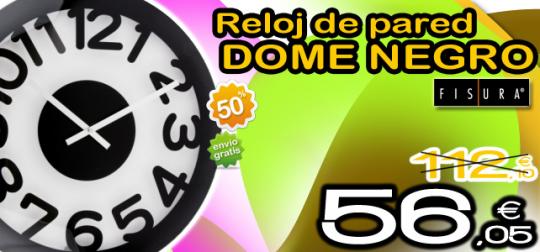 Reloj de pared dome de fisura con un 50% de descuento