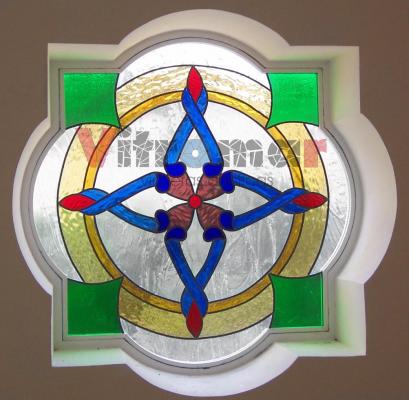 Vidriera estrella geometrica